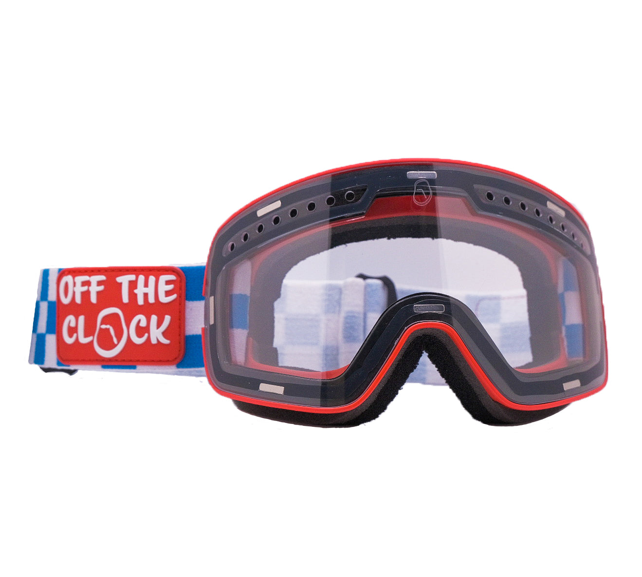 Red White & Blue magnetic lens snowboard goggles