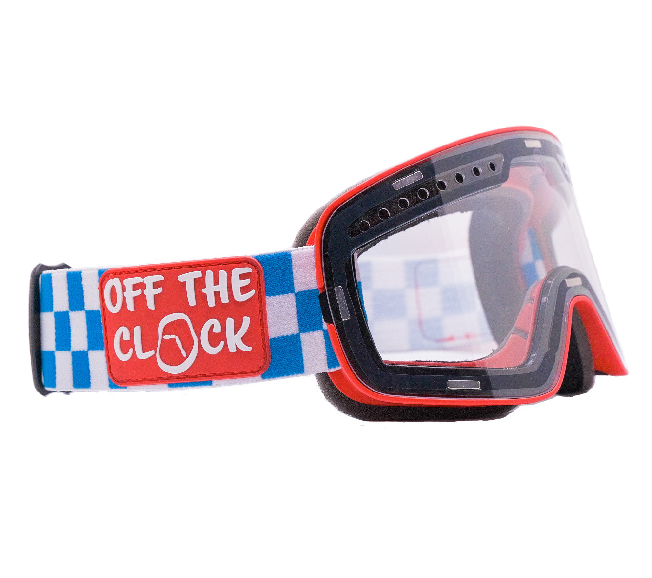 Red White & Blue magnetic lens snowboard goggles