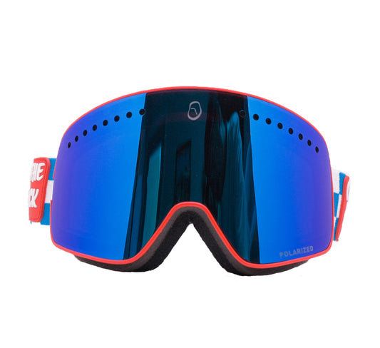 Red White & Blue magnetic lens snowboard goggles